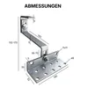 DACHHAKEN 140mm 3-fach Verstellbar PV Halterung Produktbild-Vorschau 3