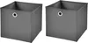 2 Stück Dunkelgrau Faltbox 32 x 32 x 32 cm Aufbewahrungsbox Produktbild-Vorschau 1