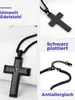 Edelstahl Kreuz Halskette mit Weizenkette in Produktbild-Vorschau 5