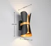Trio Leuchten LED wandlamp Coat, GU10, zwart, goud, metaal Productafbeelding-voorbeeld 5