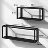 HOMCOM Wandregal 2er-Set Schweberegal aus Stahl, Wandboard Produktbild-Vorschau 3