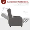 HOMCOM Sessel, Leinenoptik, Liegefunktion, Fußstütze, Produktbild-Vorschau 5