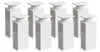 8er Set sossai moderne Möbelfüße in Weiß 60mm Produktbild-Vorschau 1