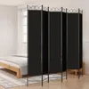 vidaXL 6dílné paravány Black 240x220 cm Fabric Náhled obrázku produktu 2