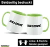 Huuraa Kaffeetasse Hallodrie Schriftzug 330ml Grün Keramik Produktbild-Vorschau 2