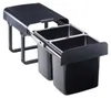 Ekotech EKKO.20 poubelle noire 2x16L pour armoire 40 cm Voir les images du produit 4