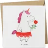 Mr. & Mrs. Panda Grußkarte Einhorn Dame - Weiß - Geschenk, Produktbild-Vorschau 1