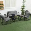 Sweiko Gartenmöbel-Set, 1 Glastisch, 2 Sessel. 1 Sofa, Produktbild-Vorschau 1
