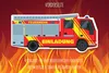 Feuerwehr Einladung, 12 Feuerwehrauto Einladungskarten Produktbild-Vorschau 3