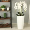 Orchidée artificielle bouquet blanc dans pot de fleurs H Voir les images du produit 4