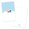 itenga 24x Kärtchen "Baby auf Wolke" hellblau pastell in Produktbild-Vorschau 1