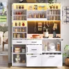 Buffetkast, 185x145x40 cm, met stopcontact, Productafbeelding-voorbeeld 3