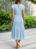 ASKSA Damen Elegant Kleid Maxikleid A-Linie Swing Boho Produktbild-Vorschau 4