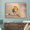 MuchoWow® - Leinwandbilder - Rotkehlchen - Vogel - Zweig - Produktbild-Vorschau 4