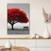 Leinwand Bilder 60x80 cm - Lebensbaum - Rot - Natur - Produktbild-Vorschau 6