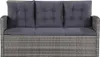 vidaXL 6-tlg. Garten-Lounge-Set mit Auflagen Poly Rattan Produktbild-Vorschau 2
