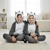 Pyjama Onesie Kigurumi Kostüm für Kinder Husky 140 Produktbild-Vorschau 2