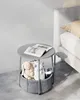 Kulatý odkládací stolek VASAGLE s košem, Ø45 cm, holubičí Náhled obrázku produktu 2