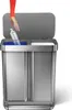 A hand is shown dropping a plastic bottle into a recycling bin. Podgląd zdjęcia produktu