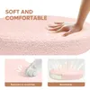 A collage of images showing a pink cushion with text overlays highlighting its features. Produktbild-Vorschau