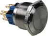 Flat Stainless Steel Push Button Dpst 1No 1Nc Voir les images du produit 1