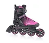 A pair of black and pink inline skates on a white background. Voir les images du produit