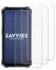 A smartphone with screen protectors laid out in front of it. Produktbild-Vorschau