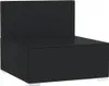 vidaXL 3-Sitzer-Sofa mit Kissen Schwarz Poly Rattan Produktbild-Vorschau 4
