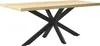 A table base with a light wood top and black metal legs. Podgląd zdjęcia produktu