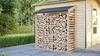 Kaminholzunterstand Karibu 165,2 x 60,4 x 184,4 cm natur Produktbild-Vorschau 4