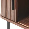BELIANI Szafka RTV ciemnobrązowy z czarnym MDF 120 cm retro Podgląd zdjęcia produktu 9