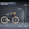 Milord Komfort Fahrrad Mit Weidenkorb Damenfahrrad, 28 Produktbild-Vorschau 3