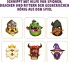 A collage of cartoon character heads with a German text overlay. Produktbild-Vorschau