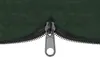 A close-up of a dark green zipper on a fabric surface, partially open. Náhľad obrázku produktu