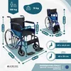 Rollstuhl Faltbar Mobiclinic Sitzfläche 46 cm Handbremse Produktbild-Vorschau 2