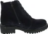 A side view of a single dark blue boot. Anteprima dell’immagine prodotto