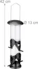 Relaxdays Vogelfutterspender zum Aufhängen, Futtersäule Produktbild-Vorschau 4