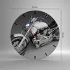 Wanduhr - Rund - Glasuhr - Motorrad Geschwindigkeit Motor - Produktbild-Vorschau 3