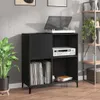 vidaXL Szafka panelowa czarna 84,5x38x89 cm Materiał Podgląd zdjęcia produktu 2