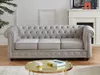 Couchgarnitur 3+2 - Samt - Hellgrau - CHESTERFIELD Produktbild-Vorschau 3