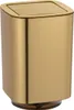 A gold-colored trash can with a lid. Produktbild-Vorschau