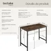 Table de bureau Jenkins - Bois foncé industriel, rustique, Voir les images du produit 6