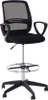 A black mesh office chair with a footrest and wheels, isolated on a white background. Náhled obrázku produktu