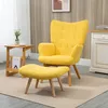 HOMCOM Ohrensessel mit Hocker, Relaxsessel, Polstersessel Produktbild-Vorschau 2