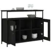 vidaXL Kredens czarny 100x35x80 cm materiał drewnopochodny Podgląd zdjęcia produktu 3