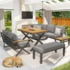 Set di mobili da giardino Merax con design a X e struttura Anteprima dell’immagine prodotto 4