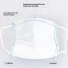 3 Lagig Behelf-Mund-Nasen-Atem-Schutz Gesichtsmaske Produktbild-Vorschau 3