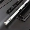 A close-up shot of an LED light bar with multiple small LED lights, mounted on a black textured surface with black plastic clips. Anteprima dell’immagine prodotto