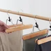 Hosenbügel, Kleiderbügel Holz mit Metall Haken im Set 12 Produktbild-Vorschau 6