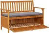 Ławka Ogrodowa Ze Schowkiem, 120 Cm, Lite Drewno Akacjowe Podgląd zdjęcia produktu 5